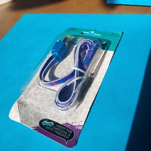 Micro USB Cable 2.1 amp 39 Inches (99 CM) Purple Ribbon - Picture 1 of 2