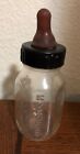 Vintage+Evenflo+Made+in+USA+Clear+Glass+Baby+Bottle+4+oz.+with+Nipple+and+Ring
