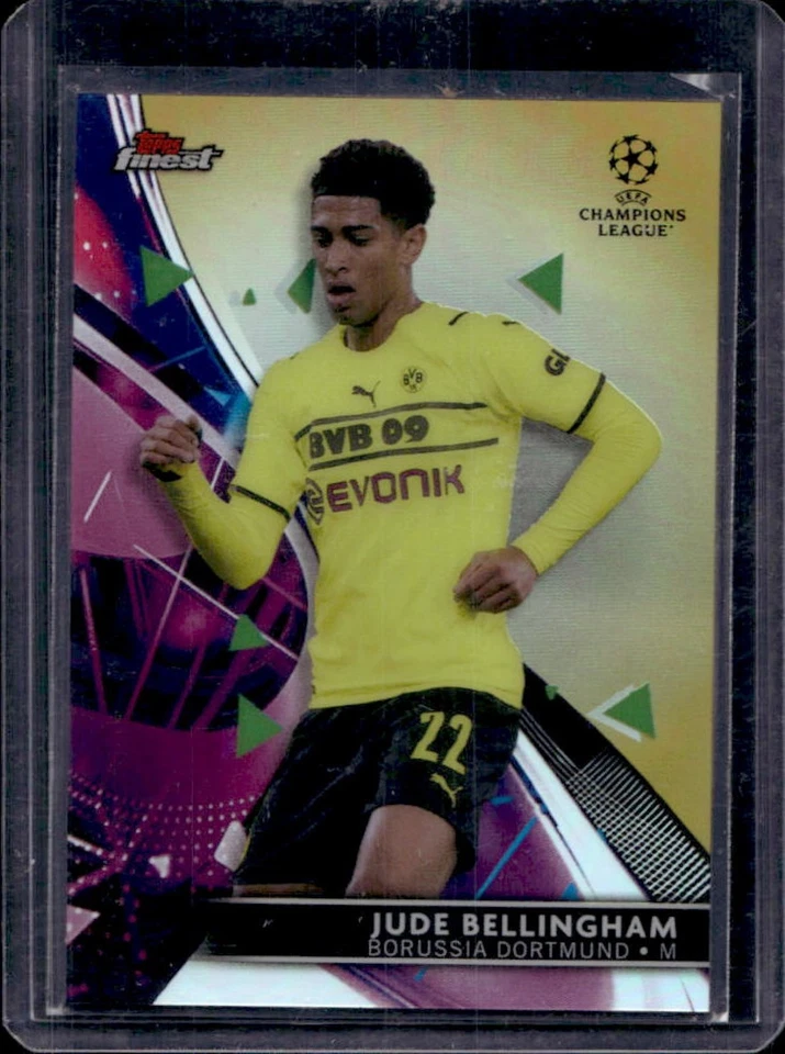 2021 Finest UEFA Jude Bellingham Gold #37/50 Dortmund - Image 1 of 2