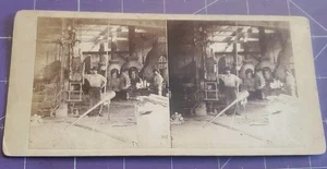 Pennsylvania Central Railroad Blacksmith Shop E Anthony Stereoview Altoona PA - Picture 1 of 11