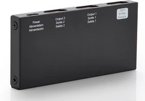 Amazon Basics HDMI Splitter 1 in 2 Out, 4K@60Hz for Dual Monitors, Mirror Only, - Picture 1 of 2