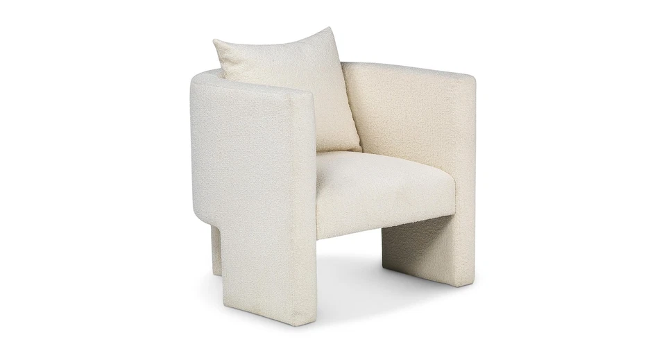 DFS Rudo Ivory Boucle Accent Chair RRP £399 - Image 1 of 1