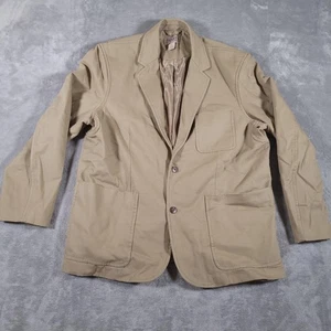 Duluth Trading Co Firehose Presentation Blazer Mens XL Brown Duck Canvas Jacket - Picture 1 of 12
