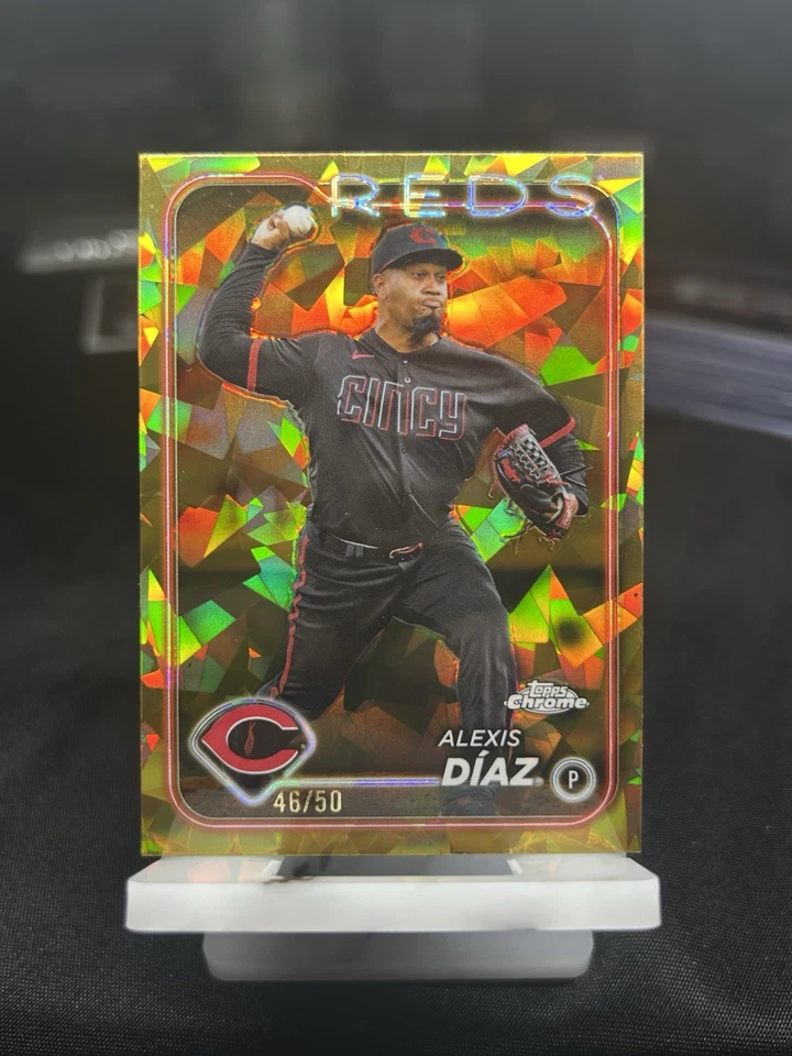 2024 Topps Chrome Sapphire Gold /50 Alexis Diaz #297 Cincinnati Reds - Image 1 of 4
