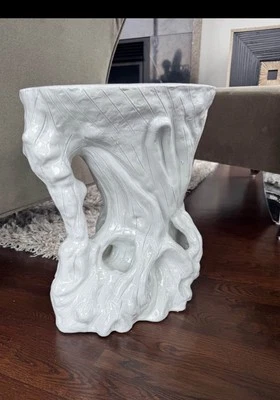 Pair Of antique Mid Century Faux Bois garden Stools ? indoor/outdoor) - Image 1 of 4