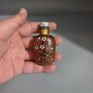 China, collected in Beijing, pure hand-painted, glass, snuffbox - Picture 1 of 9