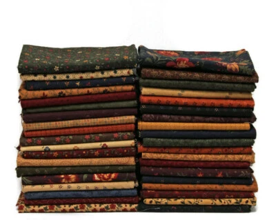 10 Fat Quarters - Kansas Troubles by Moda Calico Floral Flowers Quilting M228.05 - Image 1 of 4