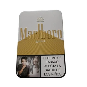 MARLBORO CIGARETTE TIN BOX LIMITED EDITION VIVA COLOMBIA Empty Case GOLD - Picture 1 of 9