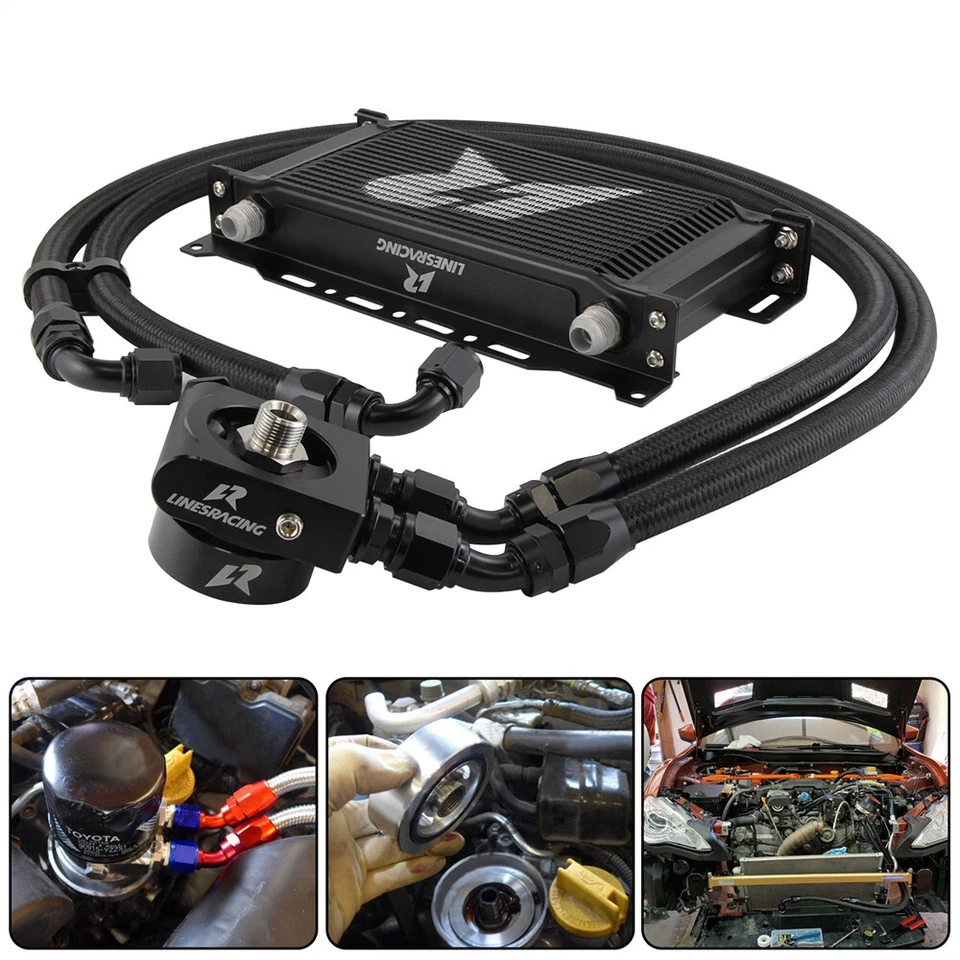 19 Row Oil Cooler Kit Thermostatic For Subaru BRZ Scion FR-S FA20 Toyota GT86 - Image 1 of 4