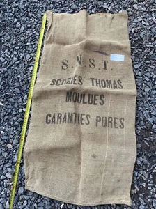 N. 7 ancien Sac toile de jute ancien scorie Thomas - Picture 1 of 2