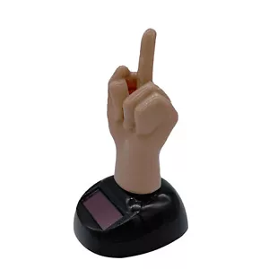 Solar Powered Mid Finger Shaking Toy Car Dashboard Dancing Figure Toy Decoration - Picture 1 of 11