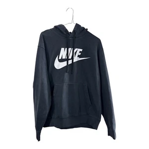 Nike Men’s Black Logo Pullover Hoodie - Size Medium, Preowned - Picture 1 of 5