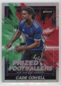 2022 Finest MLS Prized Footballers Fusion Green/Red Refractor /25 Cade Cowell