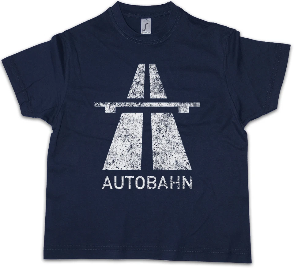 AUTOBAHN Kids Boys T-Shirt Electro Pop Synthie 80s Wave Techno Acid Highway - Image 1 of 1