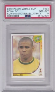 PSA8 2002 Panini World Cup Korea/Japan Stickers 184 Ronaldo Blue Back - Picture 1 of 2
