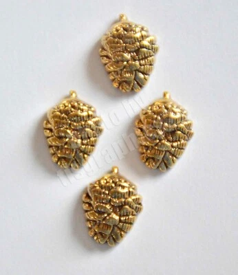 4 Pinecones / Buttons Galore / FLAT Back Christmas Embellishments / Winter - Image 1 of 2