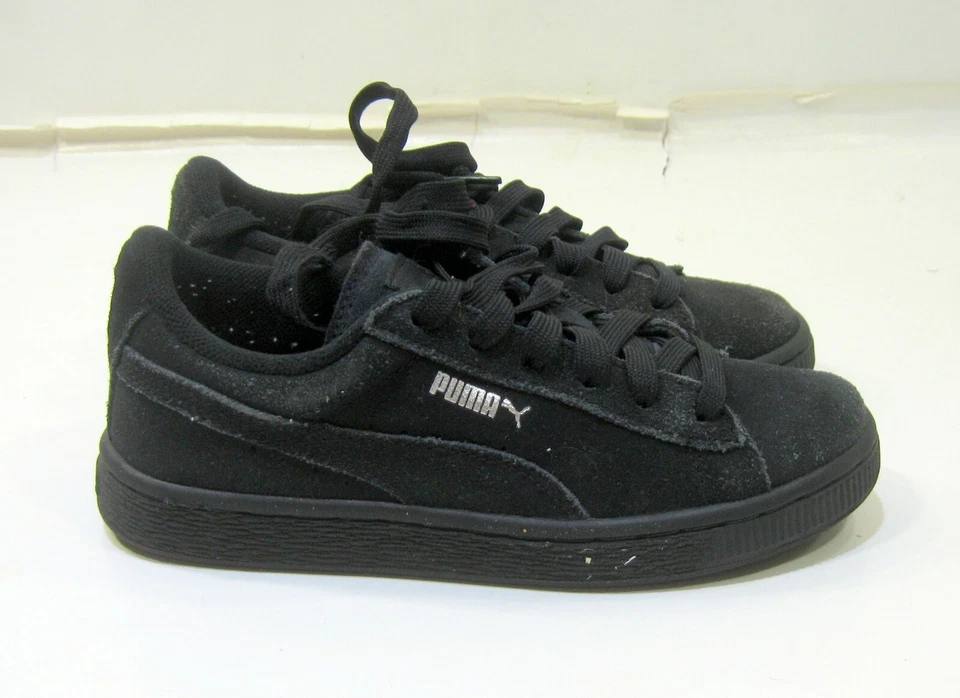 puma gamuza niños negros 353636 19 jóvenes talla 1  Foto 1 de 4