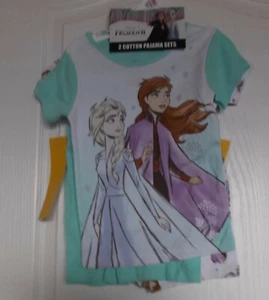 GIRLS FROZEN II ELSA & ANNA PJs - 4 PIECES - TWO PAJAMA SETS - SIZE 6 - NWT - Picture 1 of 5