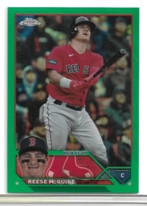 2023 TOPPS CHROME GREEN REFRACTOR REESE McGUIRE #USC-58 #63/99 RED SOX (B) - Picture 1 of 2