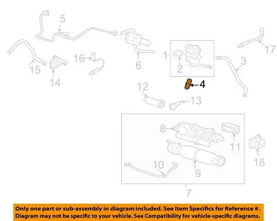 Componentes de emisión Ford OEM 03-14 E-150 - Conector de tubería Egr F65Z9F485AA Foto 1 de 2