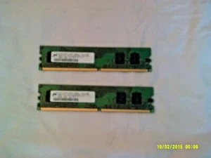 Set of 2 Micron MT4HTF3264AY-53ED3 250MB 200634 Desktop Computer Memory 256 MB - Picture 1 of 1