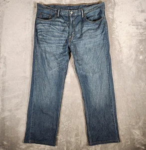 Levi's 559 Jeans Uomo 42X31 (Tag 40X32) Blu Relaxed Dritto Rosso Tab Pre-Own - Foto 1 di 15