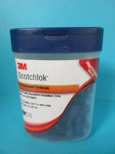 LOT OF 100 3M SCOTCHLOK MALE DISCONNECT NYLON INSULATED MNG14-187DMIX SPADE16-14 - Picture 1 of 10