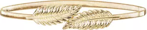 Metallic Elastic Stretchy Chain Leaf Belt - Picture 1 of 9
