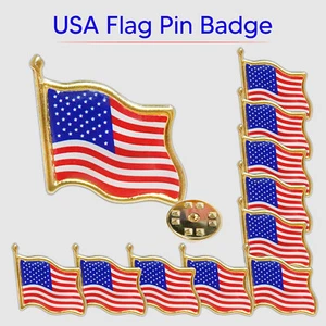 Insignias De Metal Con La Bandera De Los Estados Unidos - Bandera Del País USA - Imagen 1 de 13