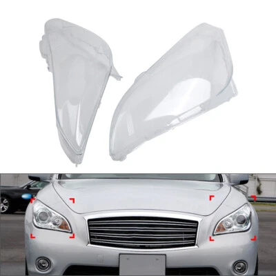 Headlight Headlamp Lens Shell Cover For Infiniti M25 M35 M37 2011-2012 Pair - Image 1 of 4