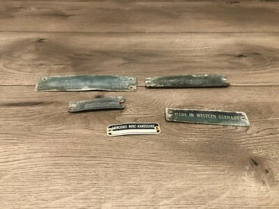 1955_1959 Mercedes Benz 190 W120 sedán pontón placa información _juego 5_ OEM Foto 1 de 4