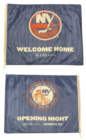 NEW YORK ISLANDERS UBS ARENA OPENING NIGHT FLAG SGA 11/20/21 INAUGURAL SEASON Cover