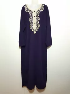 Maxivestido Abaya vestido de noche árabe Takschita Jellabiya Djelaba EID M - XXXL - Imagen 1 de 2
