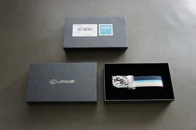 NIB Genuine OEM Lexus Premium Canvas & Leather Strips Keychain NO.16CNC-L1600-51 - Image 1 of 4