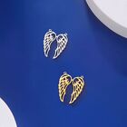 5pcs Angel Wing Stainless Steel Charm Pendant Necklace Jewelry Making Supplies
