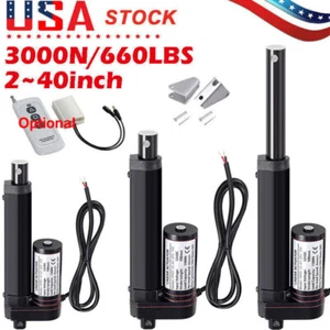 DC12V Linear Actuator Motor 3000N 675lbs 16" 20" 24" 28" 32" 36" 40" Heavy Duty - Picture 1 of 38