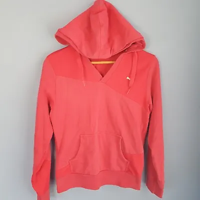 Puma Hoodie Women's XL Size 16 Pink Hooded Sweater Pullover Athleisure • 14.63€
