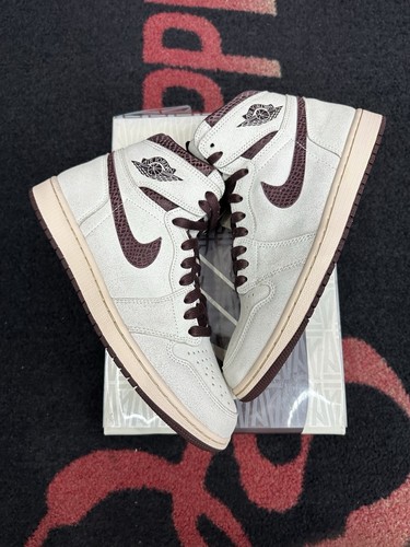 Taglia 11 Jordan 1 OG x A Ma Maniere Alta Airness DO7097 100 Sail Burgundy Crush