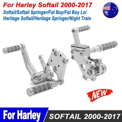 Polished Forward Controls For Harley Softail Standard FXST Deuce Fat Boy FLSTF - image 1 of 4