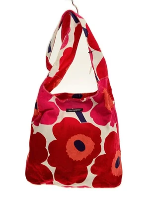 Bolso de Hombro Marimekko TRÉBOL Lona Rojo Estampado Floral Foto 1 de 4