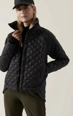 ATHLETA Whisper Featherless Puffer Jacket Black M - Image 1 of 4