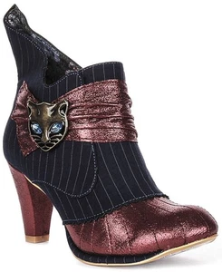 IRREGULAR CHOICE Miaow Rayado Fiesta Estilo Mujer Tacones Marino Rojo Ru 4-8 - Imagen 1 de 18