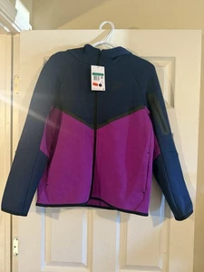 Youth XL NIKE TECH BRAND NEW, Navy Blue/Purple, ZipUp Hoodie & Matching Pants - Picture 1 of 6