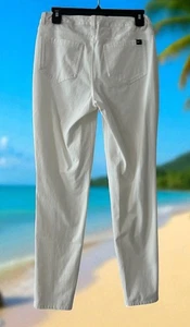 Nike Dri Fit Skinny Jeans Damen 4 weiß Mid Rise Zip Fly Komfort Hose Nike - Bild 1 von 8