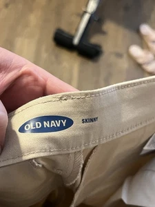 Old Navy Skinny Stretch Pants Khaki, Uniform School Workwear, Size 16 - Picture 1 of 3