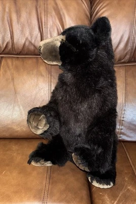 Hansa 2010 hecho a mano oso negro realista muy bonito 20" patas delanteras posables Foto 1 de 4