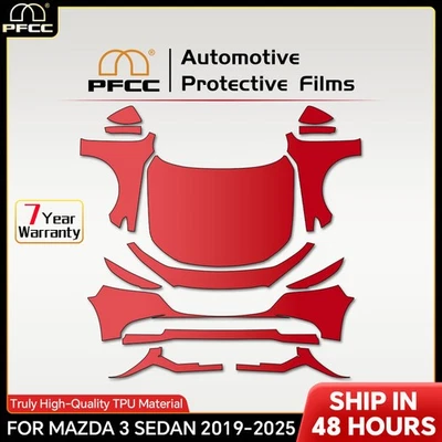 2019-2025 Mazda 3 FULL FRONT PreCut Paint Protection Film Clear Bra PPF - Image 1 of 4