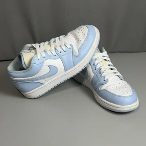 Nike Jordan 1 Low Aluminum Ice Blue White Sky University Women Sz 5.5 - Picture 1 of 23