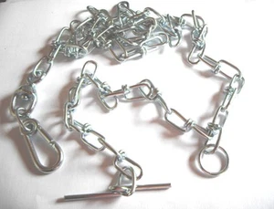 CADENA DE PERRO DE SEIS PIES CON GANCHO GIRATORIO, BARRA EN T Y ANILLO - Imagen 1 de 1