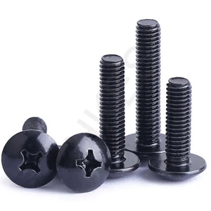 Phillips Truss Head Machine Screw - Carbon Steel Black Zinc Plated M3 M4 M5 M6 - Picture 1 of 5